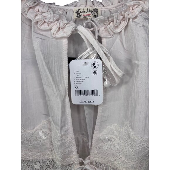 Free People Forever Young Bed Jacket – White Alyssum Size XS New - Picture 13 of 16